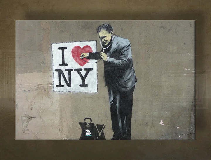 Obraz Banksy – Lekár a srdce New Yorku (I Love NY Doctor)