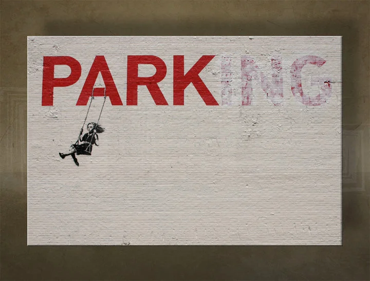 Obraz Banksy – Dievča na hojdačke (Swing Girl)
