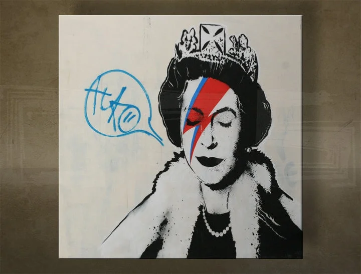 Obraz Banksy – Kráľovná David Bowie (Aladdin Sane Queen)